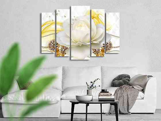 Модульна картина у вітальню / спальню Квітка Art-375_5 ( 80х118см ) Київ