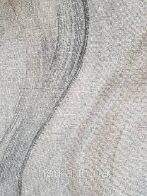 Шпалери вінілові на флізелін Marburg Shades гарячого тиснення голубі, бежеві, сірі, чорні смуги хвилі Київ - фото 1