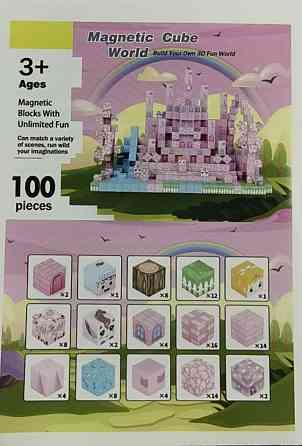 Конструктор магнитный майнкрафт, розовый конструктор, Minecraft. Харьков