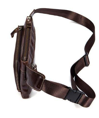 Поясная сумка гладкая Vintage 14738 Коричневая Киев - изображение 4