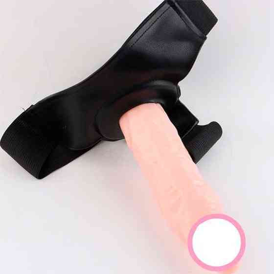 Реалістичний порожнистий страпон 20*4,6 см - Тілесний Вінниця