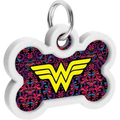 Адресник для животных WAUDOG Smart ID с QR паспортом "Чудо женщина 3", кость 40х28 мм (0640-1018) Винница