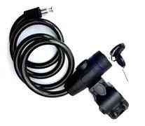 Замок на колесо   (трос) (с ключом) (черный) F Мукачево