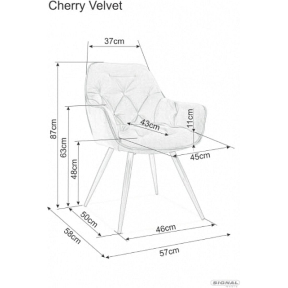 Стілець CHERRY VELVET чорний каркас/сірий BL.14 Дніпро - фото 13