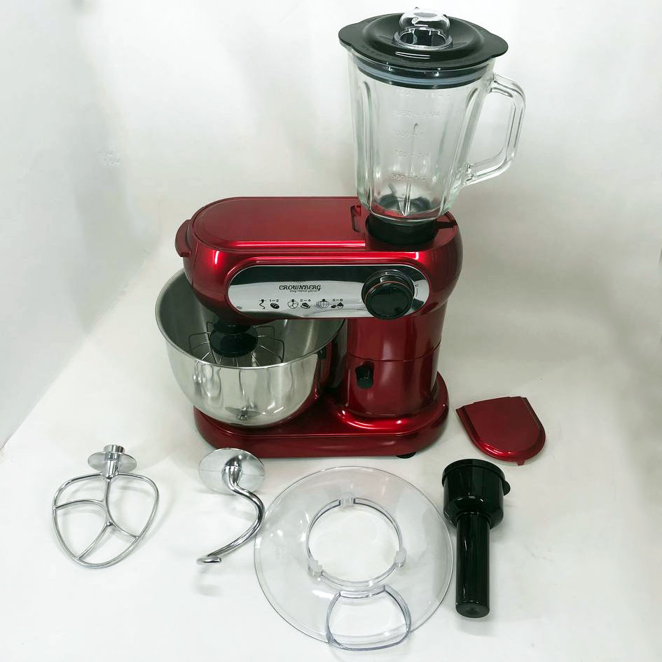 Кухонный помощник миксер тестомес планетарный Crownberg CB 3404, Мощный ручной миксер CA-46 Львов - изображение 7