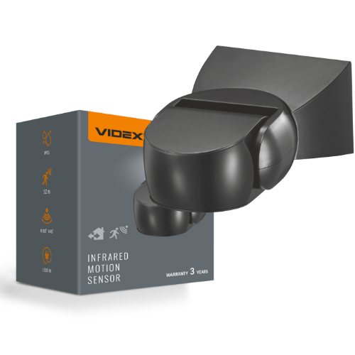 Датчик руху та освітленості VIDEX VL-SPW15B 220V 1200W інфрачервоний Житомир - фото 1