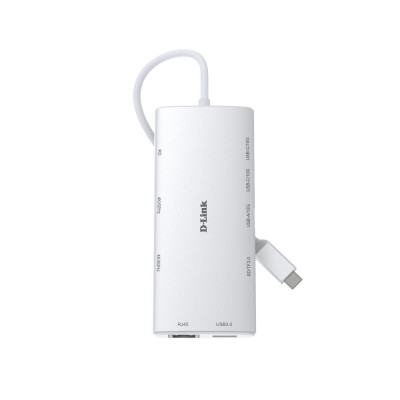 Концентратор D-Link USB-C 10-in-1 2xHDMI + 1xRJ45 1000Mbps + 2xUSB-C + USB 3.1 + USB 3.0 + SD + TF silver (DUP-A01) Винница - изображение 7