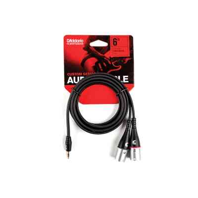 Інсертний кабель D&apos;Addario Custom Series 1/8&quot; to Dual XLR Audio Cable (1.8m) (PW-MPXLR-06) Вінниця
