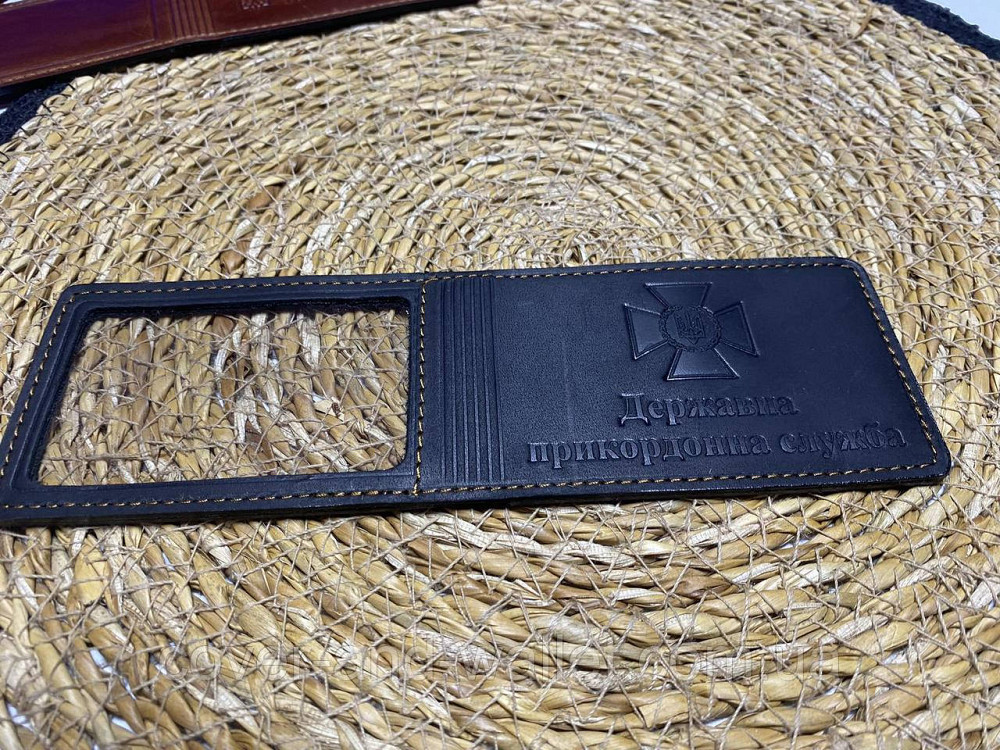 Обкладинка на посвідчення Держакна прикордонна служба з вінтажної шкіри Київ - фото 4