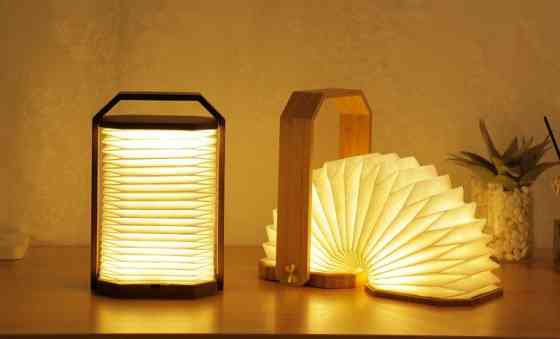 Светильник на аккумуляторе Gingko Smart Origami Lamp, натуральный орех | G033WT Винница