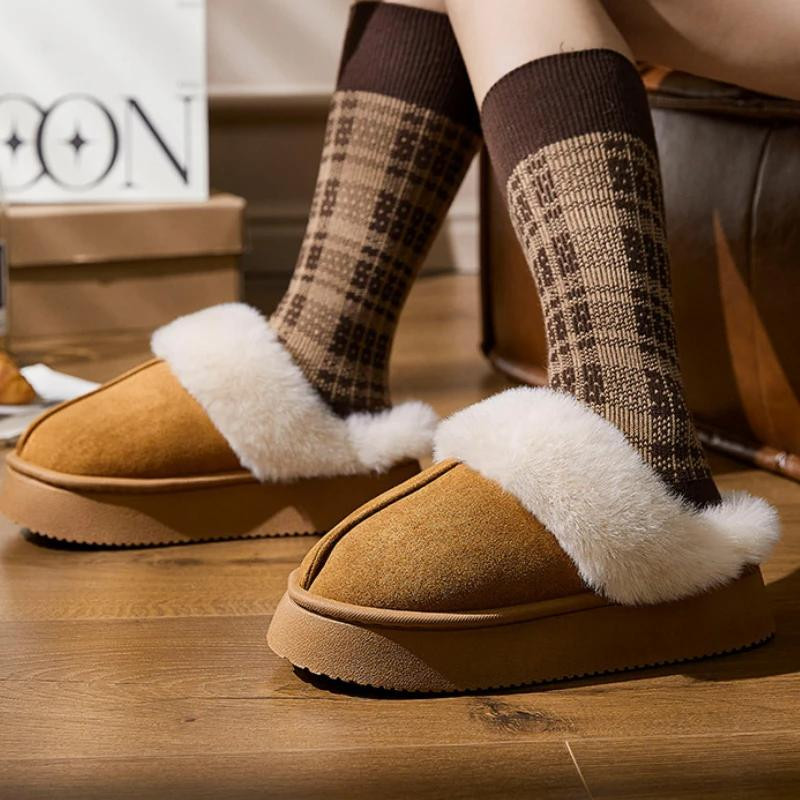 Жіночі пухнасті зимові капці на платформі Platform 36-37 розмір взуття Вінниця - фото 3