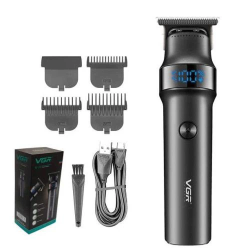 Триммер для бороды VGR V-987 аккумуляторный (4 насадки) Черный Киев