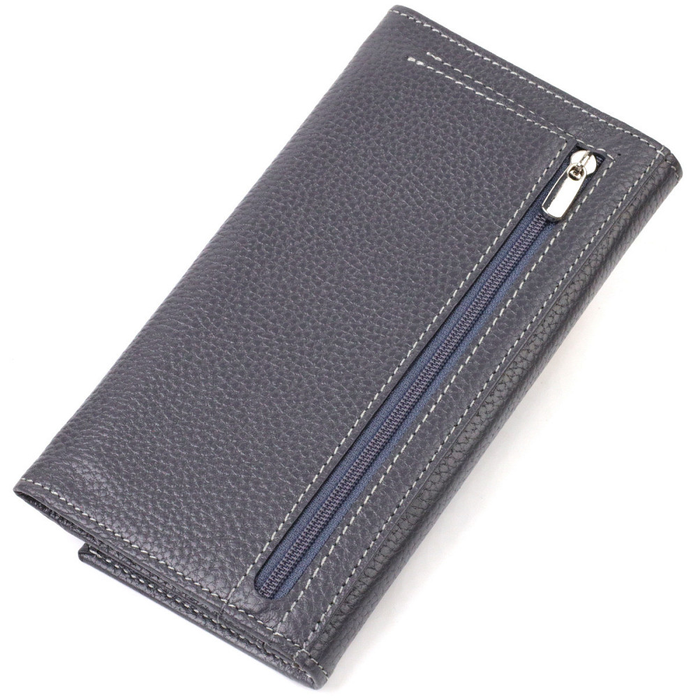 Місткий гаманець для жінок з натуральної шкіри CANPELLINI 21821 Сірий Київ - фото 9