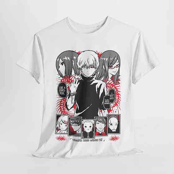 Футболка аниме Токийский гуль оверсайз (S/M/L) Черний AnimeJ0657 Днепр