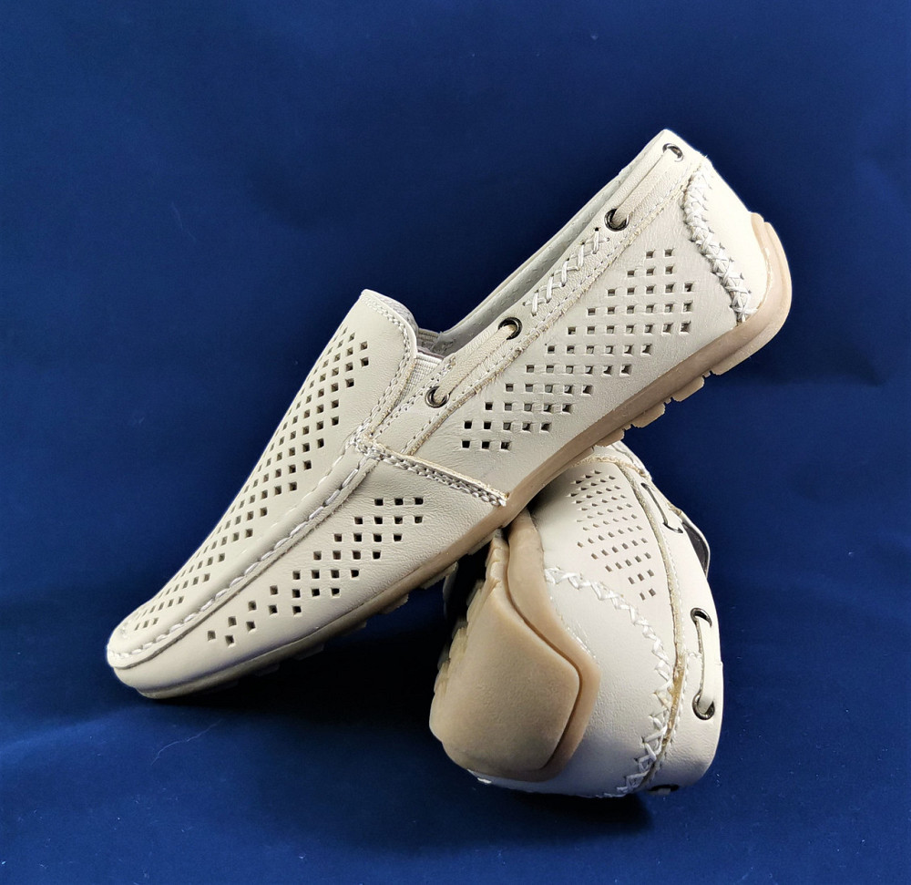 Мокасины Летние Мальчик Кроссовки Подросток Сеточка Бежевые Кожаные Туфли (размеры: 32,34) - 0-1 Днепр - изображение 6