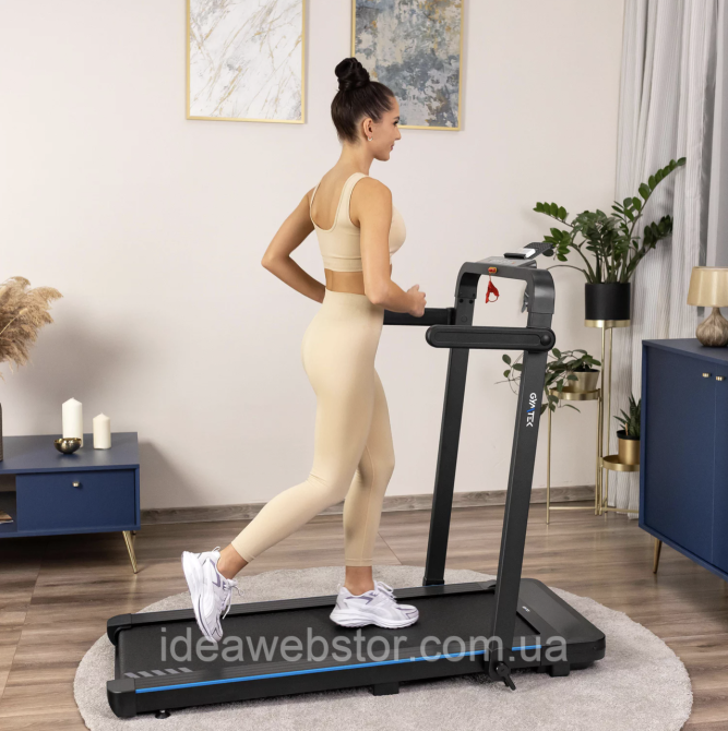 Беговая дорожка Gymtek XT560 электрическая складная для дома 2,5 л.с. до 12 км/ч нагрузка до 120 кг 110х42 см Киев - изображение 17