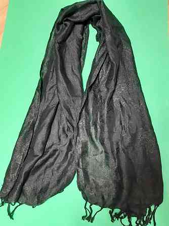 Черный шарф женский - размер шарфа приблизительно 160*60см, 100% полиэстер Киев