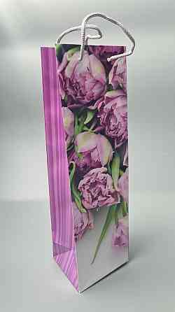 Пакет паперовий подарунковий під пляшку 12/9/36 (артBUT-33) (12 шт.) Харків