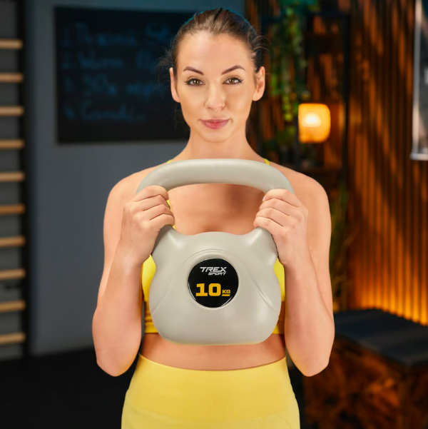 Гиря вінілова 10кг Trex Sport TX-010CKB сірий Киев - изображение 7