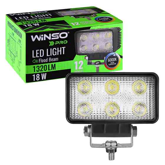 Фара светодиодная Winso Pro Epistar white рассеянный 10-30V, 18W (6x3W), 1шт Львов