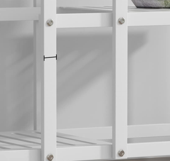 Стеллаж с полками для горшков с цветами и растениями металлический на 4 яруса цвет белый Каменец-Подольский