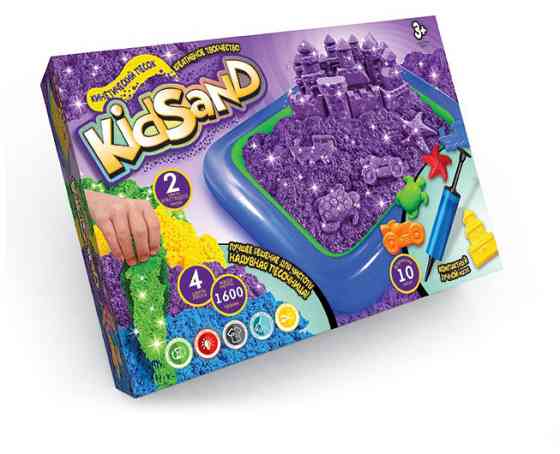 Комплект креативної творчості Кінетичний пісок KidSand KS-02-01U, 1600г Вінниця
