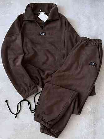 Женский повседневный костюм из плотного флиса полар. Шоколад, 46/48 Одесса