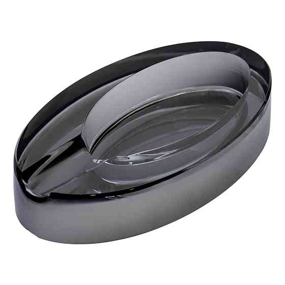 Скляна попільничка для сигарет 13х7.5х2.5 см попільничка декоративна настільна Сіра HP-4-135 Коломия