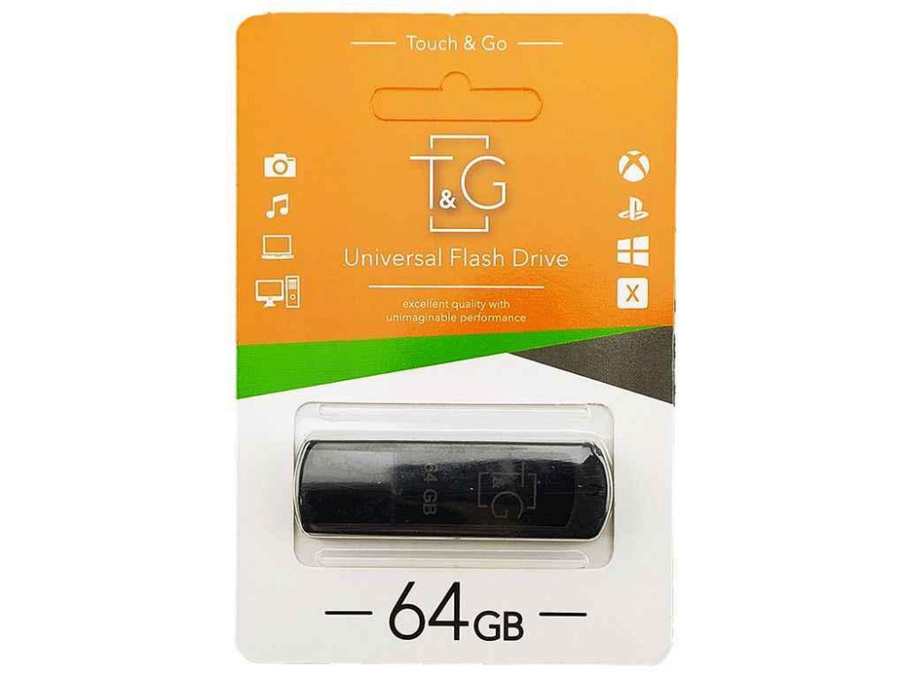 Флешка USB 64GB 2.0 011 Classic чорна ТМ TG Київ - фото 1