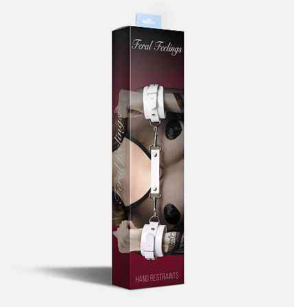 Наручники Feral Feelings - Hand Restraints White, натуральна шкіра Sex Aura Київ