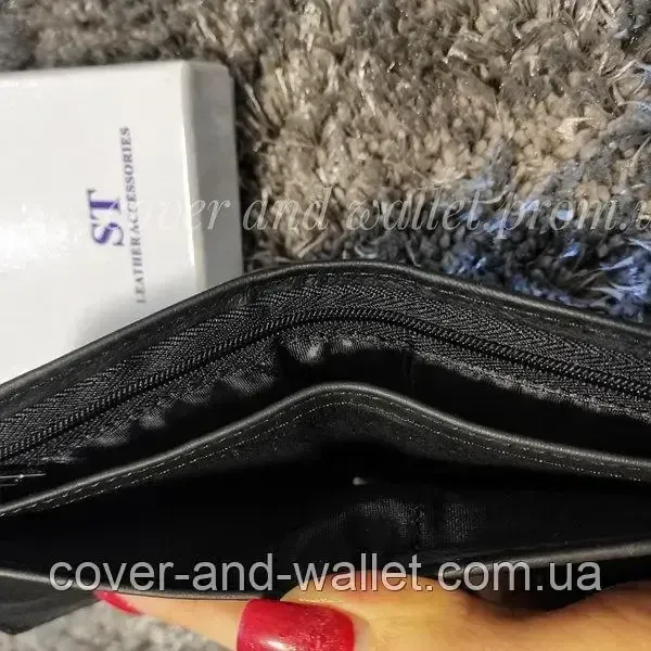 Чоловічий шкіряний гаманець на магнітах без застібки ST 4 Київ - фото 9