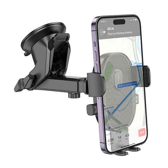 Автотримач для телефона BOROFONE BH93 Grand one-button car holder(center console) Black Київ