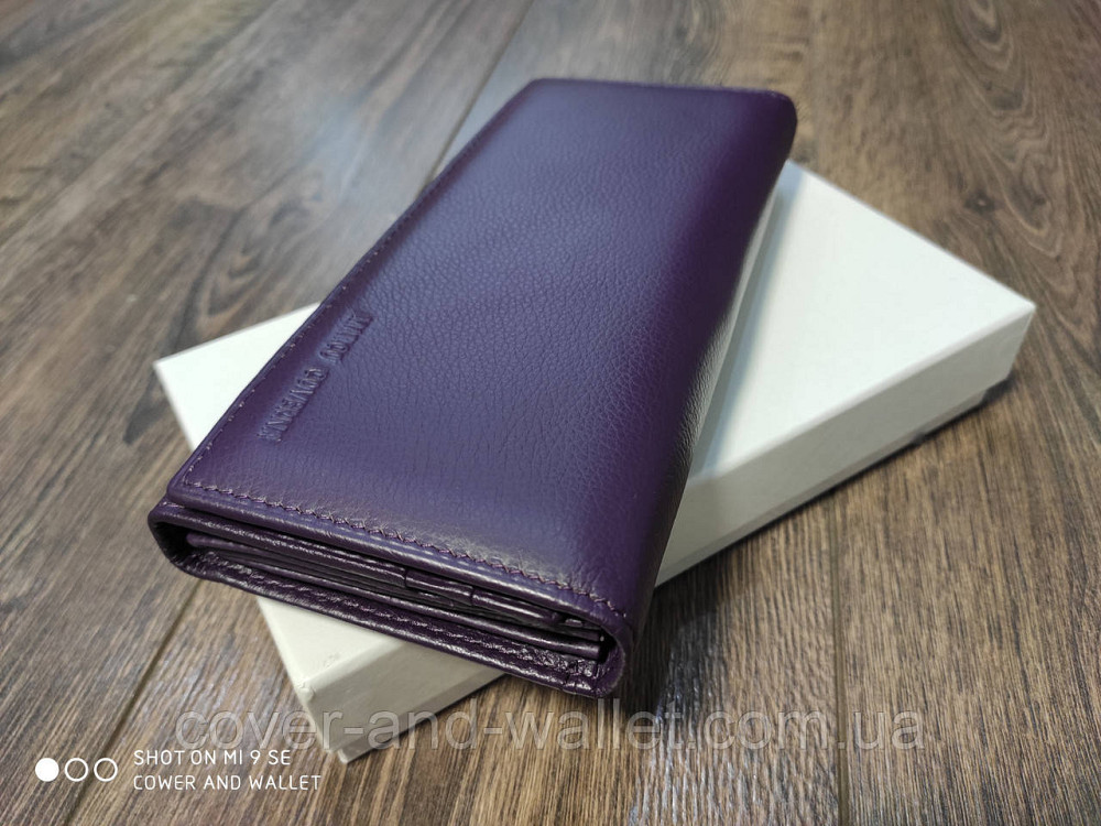 Довгий шкіряний жіночий гаманець фіолетового кольору Marco Coverna 1415 Київ - фото 3