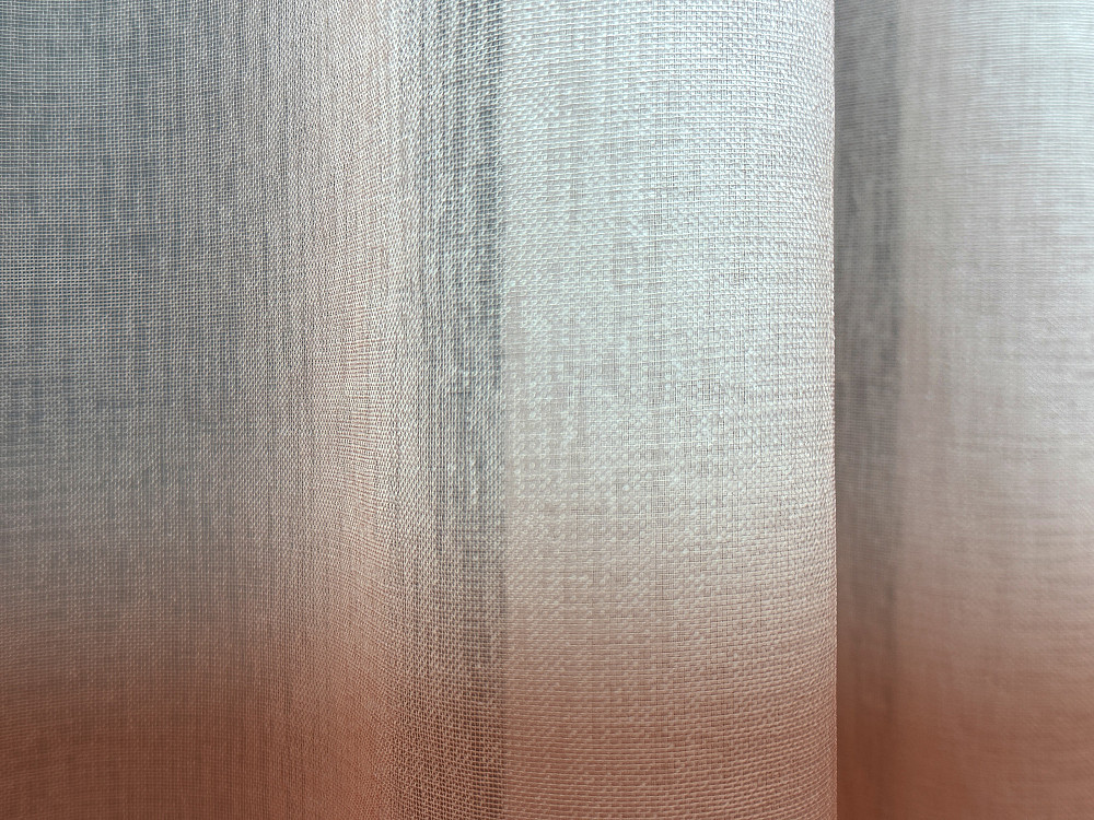 Тюль VR-Textil 577т Растяжка «Омбре» на батисте (под лен) с утяжелителем Терракотовый с белым 300х230 см (42-0697) Киев - изображение 6