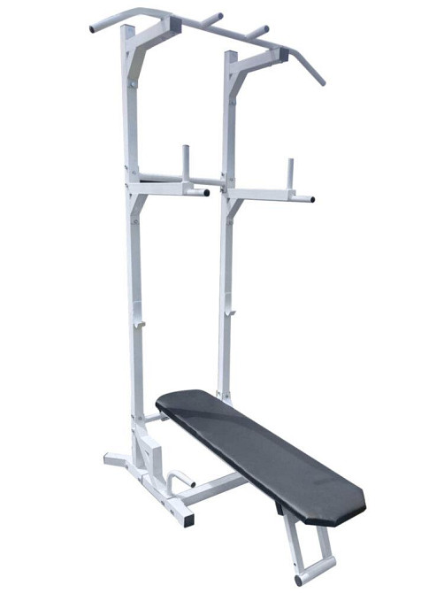 Лавка для жиму, турнік, прес, бруси 5 в 1 + Штанга 75 кг Гантелі, гирі, штанги та диски Київ - фото 3