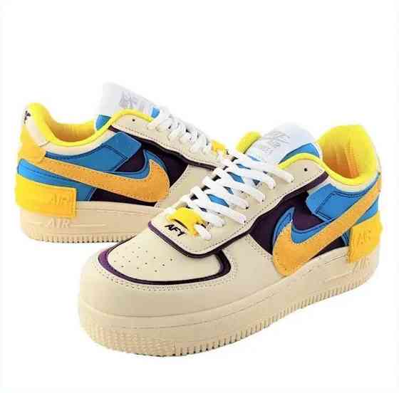 Кроссовки Nike Force Белые Женские Найк Разноцветные Форсы Shadow (размеры: 37,39) Видео Обзор Днепр