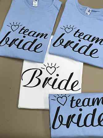 Женские футболки на девичник  для невесты и ее подружек -  