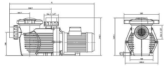 Насос для басейну Hayward HCP36303E IE3 (380 В. 36 м3/год. 3 HP) Київ