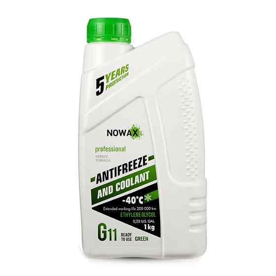 Антифриз Nowax Green G11 зеленый готовый 1кг Львов