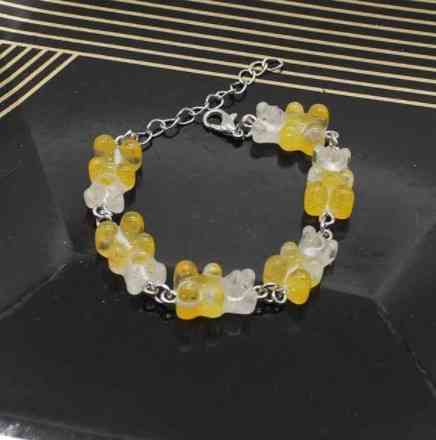 Браслет с мармеладными мишками 2-х цветные - длина 15-20см, регулируется, смола Киев