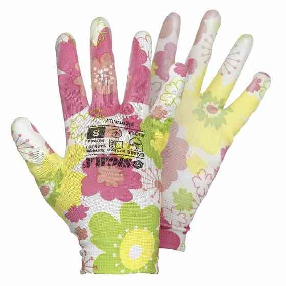 Перчатки с ПУ покрытием (белые, манжет) SIGMA (9446381) Ровно