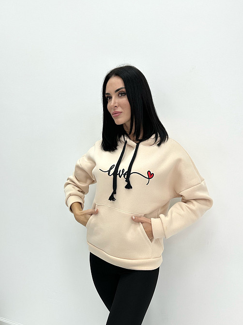 Жіночий худі з капюшоном "Honey" Турція оптом | Норма і батал Київ - фото 6