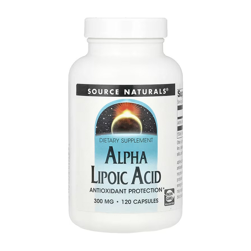 Альфа-ліпоєва кислота Source Naturals Alpha Lipoic Acid 300 мг 120 капсул Луцьк - фото 1