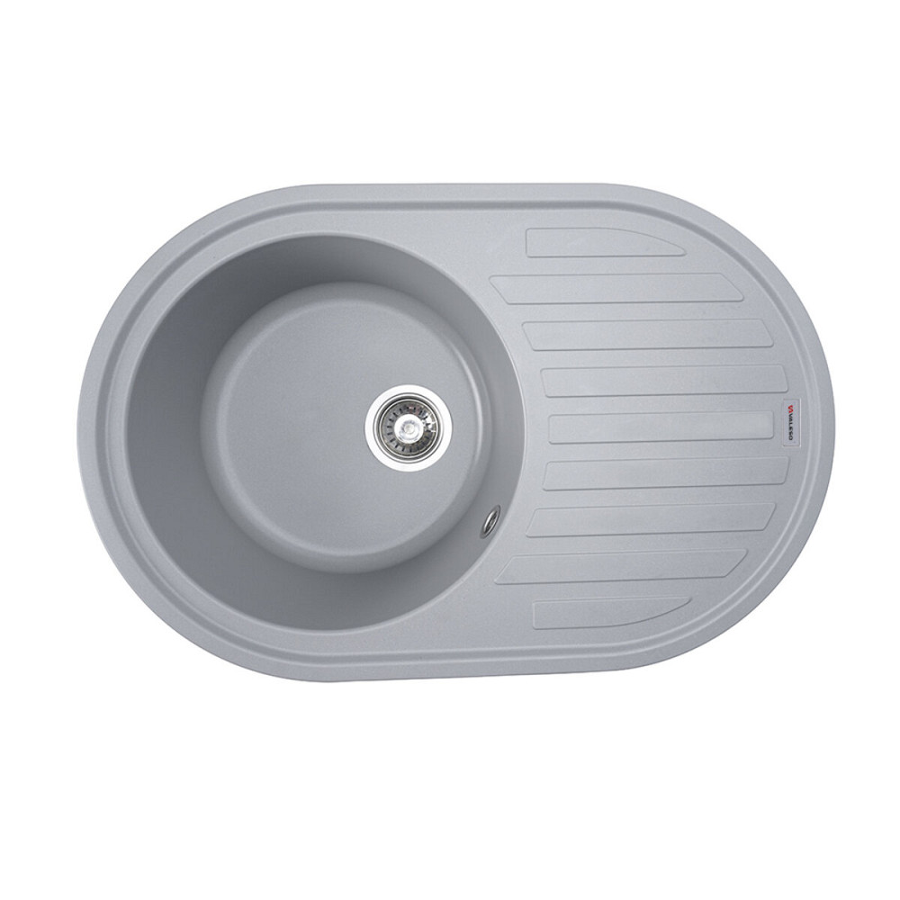 Гранітна мийка для кухні VALESO LIRA 7750 матова Сірий металік Коломыя - изображение 1