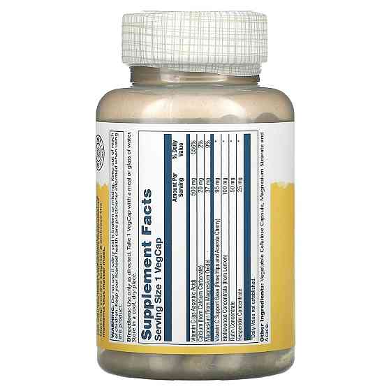 Вітамін С з біофлавоноїдами Solaray Vitamin C with Bioflavonoid 500 мг 100 капс Київ