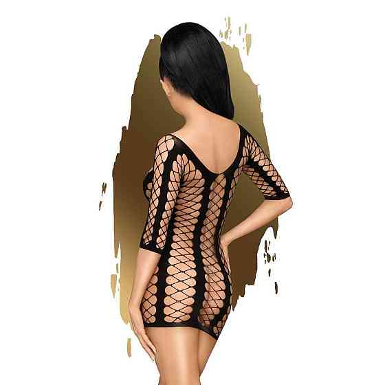 Мінісукня Penthouse Bedtime Surprise S/L Black, велика сітка, рукави, вертикальні вставки Sex Aura Київ