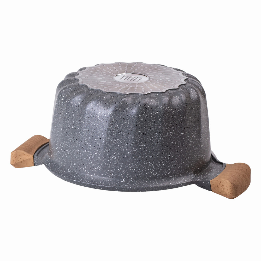 MGC Алюмінієва каструля об'ємом 5 літрів з кришкою Ø 24 см з мармуровим антипригарним покриттям Коломыя - изображение 4