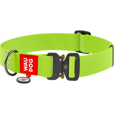Ошейник для животных WAUDOG Waterproof с QR паспортом XXL Ш 40 мм Д 43-70 см (салатовый) (28015) Винница - изображение 1