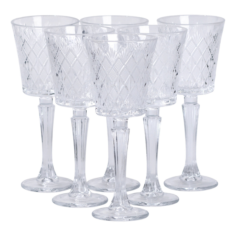 Yiwu Набір келихів для вина 6 шт 225 мл на високій ніжці HP-19-128 Коломия - фото 1
