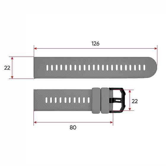 Ремінець для смарт-годинника AK59 Grey SBR Київ